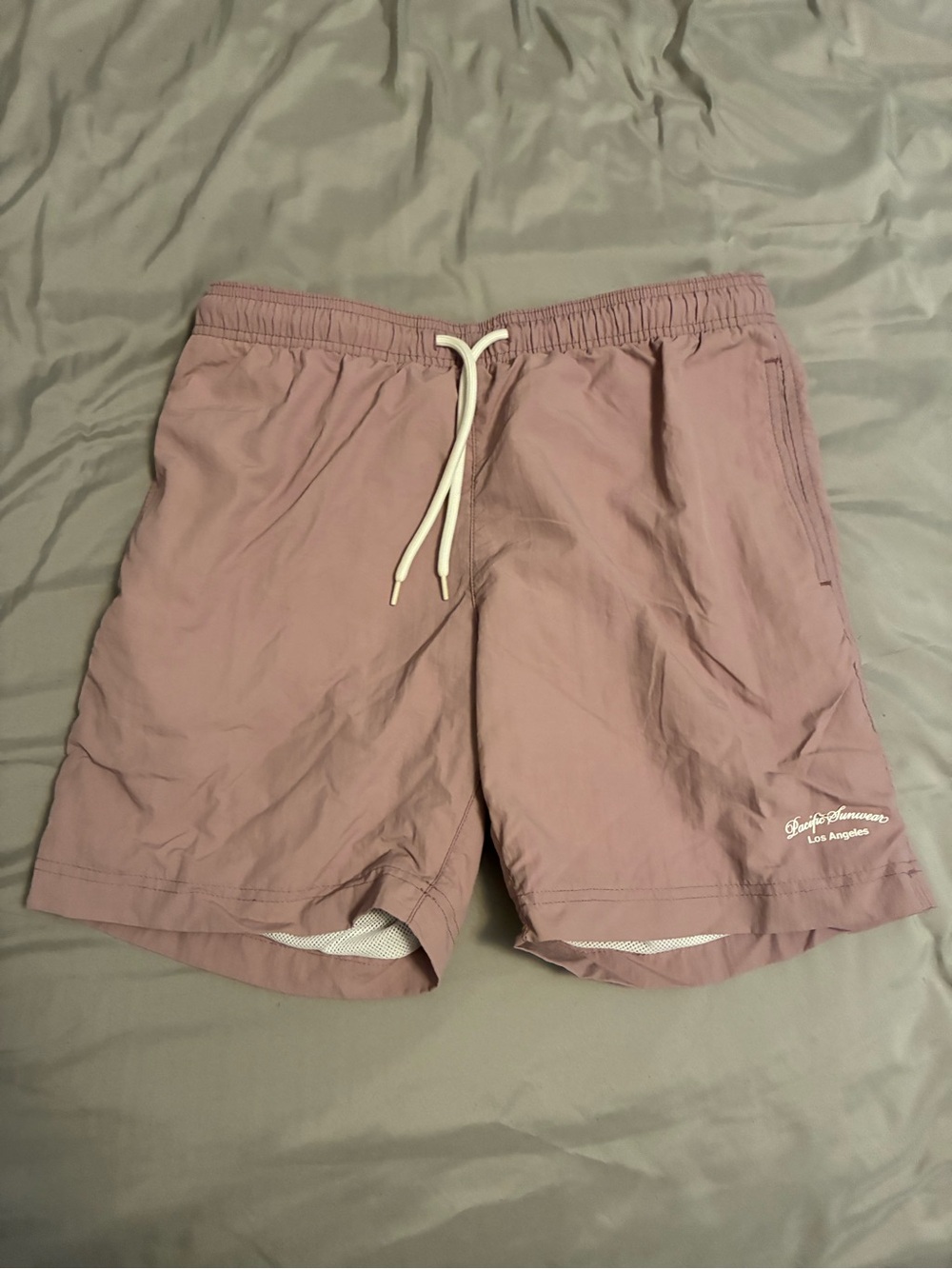 PacSun Mens Swim Trunks in Dusty Pink